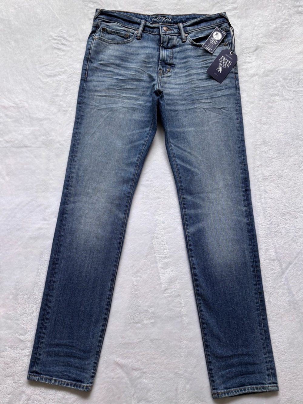 PRPS Men's Le Sabre Slim Straight Fit Mid Rise Medium Wash Jeans--NWT--30